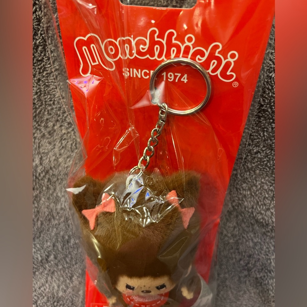 New In Packaging, Monchhichi Key Chain/ Bag Charm Unhappy Girl. - Picture 4 of 5